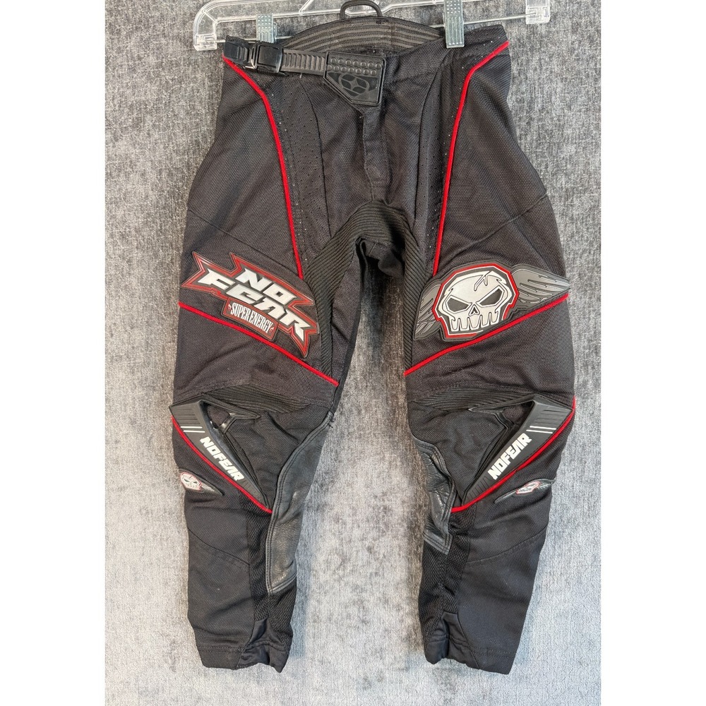 No Fear Motocross Supercross Youth (Age 3 to 4) Race Pants Size 20 Red Black Pro